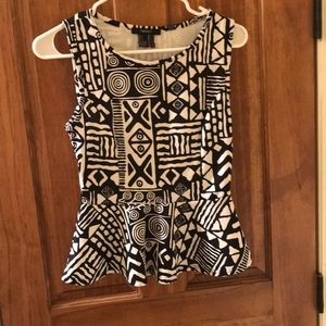 Black and white tank from forever 21